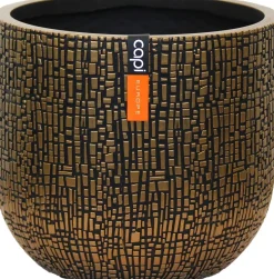 Capi Europe bloempot Nature Skin zwart / goud D 9 H 8 cm