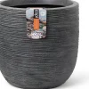 Capi Europe bloempot Waste Rib antraciet D 43 H 41 cm