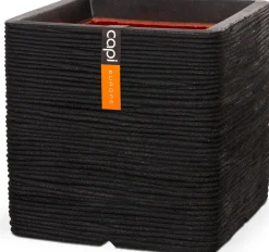 Capi Europe plantenbak Nature-Rib zwart 40 x 40 x 40 cm