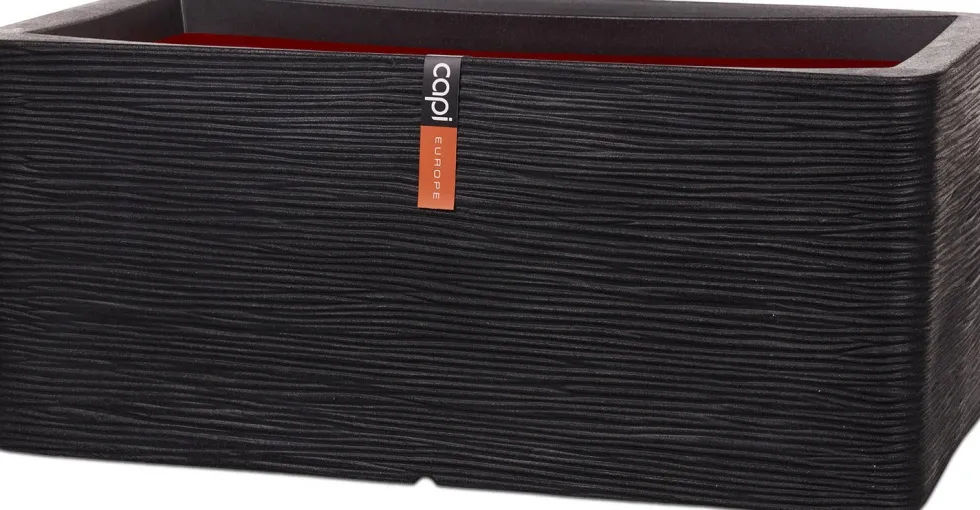 Capi Europe plantenbak Nature-Rib zwart 73 x 39 x 32 cm