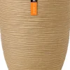 Capi Europe vaas Elegant laag Rib beige D 34 H 46 cm