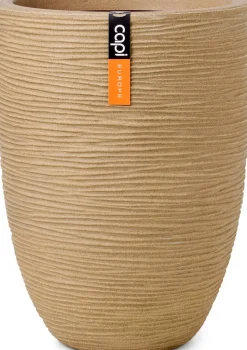 Capi Europe vaas Elegant laag Rib beige D 34 H 46 cm