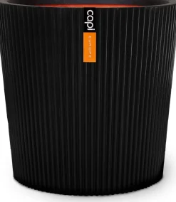Capi Europe vaas Groove Conisch zwart D 36 H 34 cm