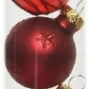 Christmas kerstbal Marilene rood D 3 cm 9 stuks