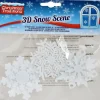 Christmas Traditions raamsticker sneeuwvlok wit 20 x 16 cm