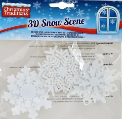 Christmas Traditions raamsticker sneeuwvlok wit 20 x 16 cm