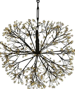Countryfield cascadeverlichting hangend Apollo zwart met 576 LED lampjes warm wit D 40 cm