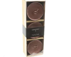 Countryfield drijfkaars Bollie koper 18 uur D 8,2 H 5,5 cm 3 stuks