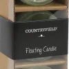 Countryfield drijfkaars Bollie groen 5 uur 3 stuks