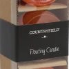 Countryfield drijfkaars Bollie oranje 5 uur D 5 H 4 cm 3 stuks