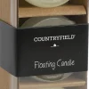 Countryfield drijfkaars Bollie crème 5 uur 3 stuks