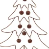 Countryfield kerstboom met ballen bruin 32 x 13 x 55,5 cm