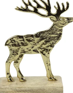 Countryfield kerstfiguur rendier Rube goud 5 x 14 x 17 cm