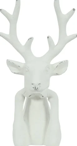Countryfield kerstfiguur Zen hert wit 17 x 11,5 x 30,5 cm