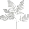 Countryfield kersttak Poly leder blad zilver L 86 cm