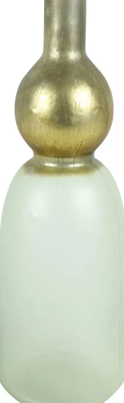 Countryfield vaas Deminique goud / wit D 12 H 36 cm