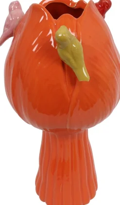 Countryfield vaas Tulip Bird oranje D 13 H 28 cm