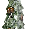 Decoratieboom dennenappel groen met verlichting D 10,5 H 24 cm