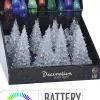 Decoratieboom Kindo transparant met verlichting gekleurd D 7 H 17 cm