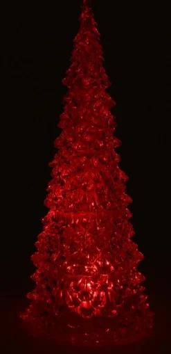 Decoratieboom Kindo transparant met verlichting gekleurd D 7 H 17 cm