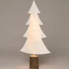 Decoratieboom wit met 10 lampjes warm wit H 41 cm