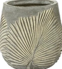 Decoris bloempot Axel grijs D 43 H 43 cm