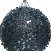 Decoris kerstbal blauw D 8 cm