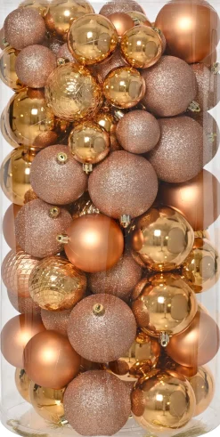 Decoris kerstbal brandy D 4 / 6 / 8 cm 100 stuks