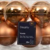 Decoris kerstbal brandy D 6 cm 10 stuks
