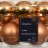 Decoris kerstbal brandy D 5 cm 12 stuks