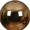 Decoris kerstbal bruin D 20 cm