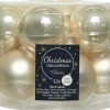 Decoris kerstbal crème D 5 cm 12 stuks