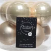 Decoris kerstbal crème D 7 cm 8 stuks