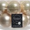 Decoris kerstbal crème D 6 cm 10 stuks