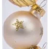 Decoris kerstbal crème / goud D 3 cm 9 stuks
