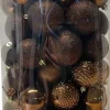 Decoris kerstbal espresso D 4 / 6 / 8 cm 100 stuks
