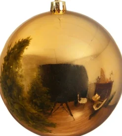 Decoris kerstbal goud D 14 cm
