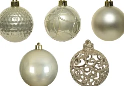 Decoris kerstbal goud / zilver D 6 cm 37 stuks