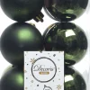 Decoris kerstbal groen D 6 cm 12 stuks