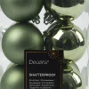 Decoris kerstbal groen D 6 cm 12 stuks