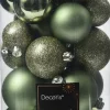 Decoris kerstbal groen D 6 cm 30 stuks