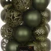 Decoris kerstbal groen D 6 cm 37 stuks