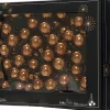 Decoris kerstballen kerststukje bruin D 2,5 cm