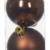Decoris kerstbal Marilene espresso D 6 H 6 cm 10 stuks