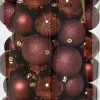 Decoris kerstbal maroon D 4 / 6 / 8 cm 100 stuks