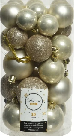 Decoris kerstbal multi D 6 cm 30 stuks