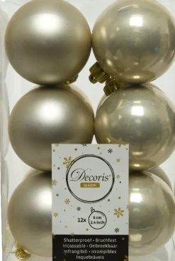 Decoris kerstbal parel D 6 cm 12 stuks