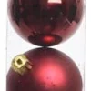 Decoris kerstbal rood D 6 cm 10 stuks