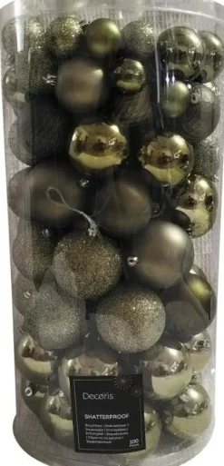 Decoris kerstbal rosemarijn D 4 / 6 / 8 cm 100 stuks