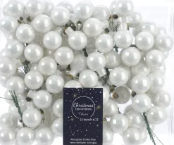 Decoris kerstbal wit D 2,5 cm 144 stuks